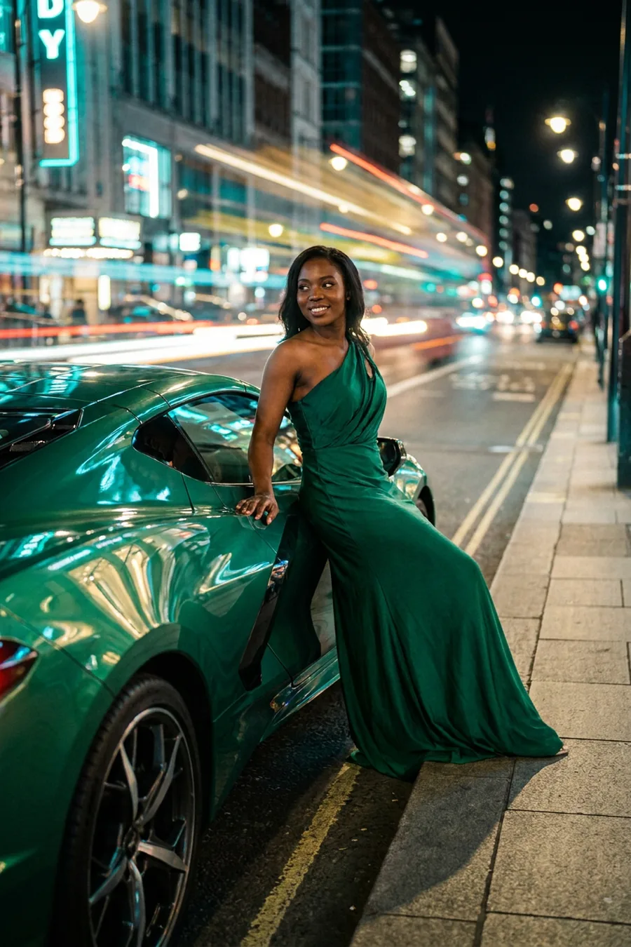 Green Supercar Night template
