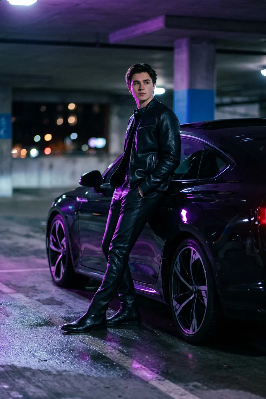 Neon Garage Car template