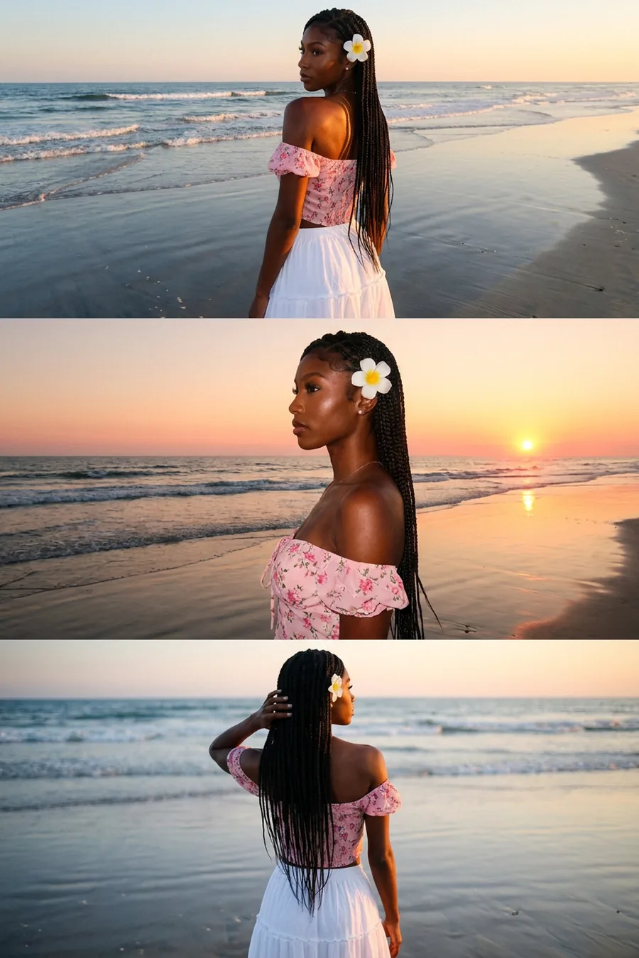 Beach Sunset Photo Strip template