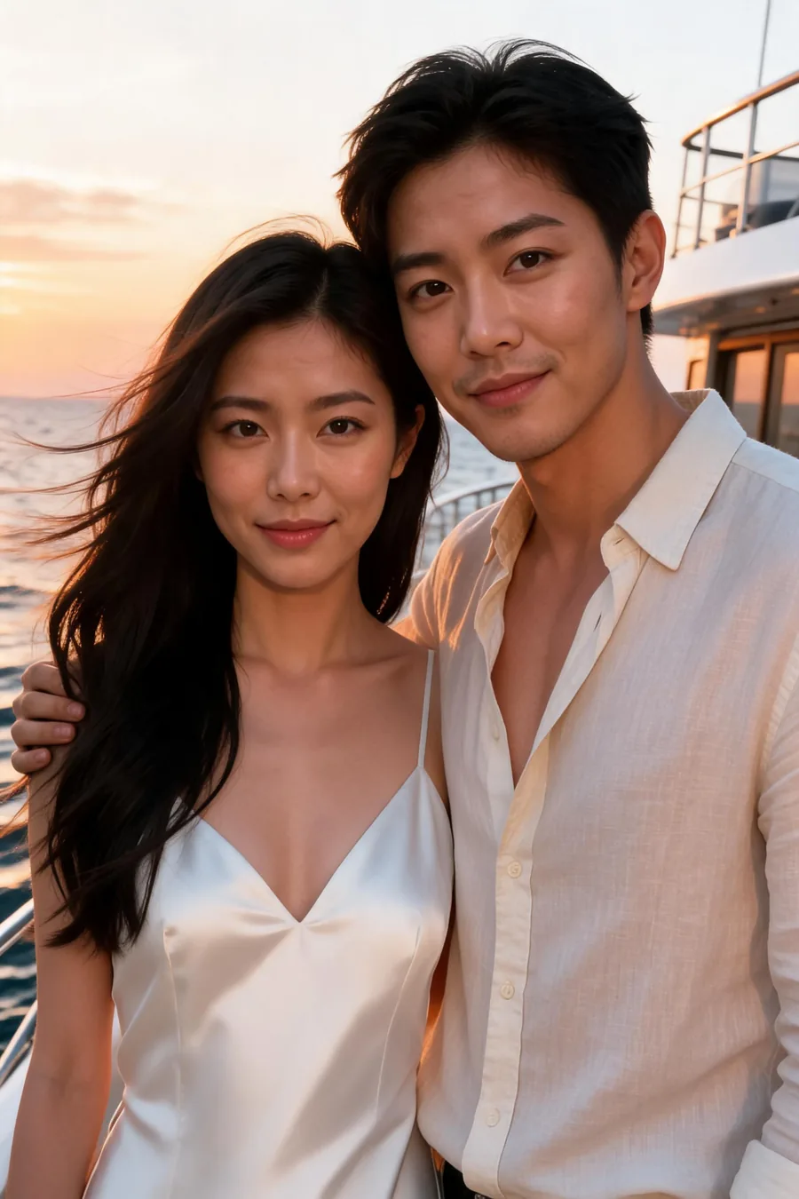 Yacht Sunset Couple template
